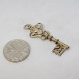 Sterling Silver 21st Birthday Key Charm Pendant Vintage c1970