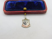 Sterling Silver and Enamel Bridlington Shield Charm Pendant Vintage c1970