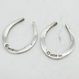Pair of Sterling Silver Lucky Horseshoe Napkin Rings Vintage 1962 Sheffield