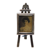 Victorian Sterling Silver Dolls House Portrait Easel Antique 1901 Birmingham