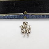 Sterling Silver Oriental Farmer with Basket Charm Pendant Vintage c1970