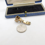 Sterling Silver Opening Couple in the Church Charm Pendant Vintage c1970