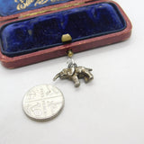 Sterling Silver Elephant Charm Pendant Vintage c1970