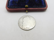King Charles II Early Sterling Silver Shilling Coin c1670 Very Worn Antique