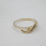 Sterling Silver Five Stone Set Spinel Twist Front Ring Modern c1990 Size N