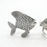 Cast .800 Grade Silver Artistic Fish Figurine Ornaments Vintage c1970s