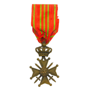 Belgium WW1 Period Croix de Guerre 1914-1918 War Service Medal Antique