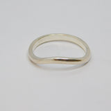 Sterling Silver Wavy Band Stacking Ring Vintage c1970 Size L