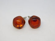 Sterling Silver & Natural Baltic Amber Gents Cufflinks Vintage c1950