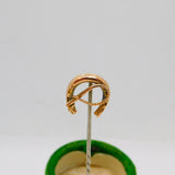Edwardian 9ct Yellow Gold Lucky Horseshoe Stick Pin Antique c1910