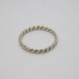 Sterling Silver Twist Pattern Dress Band Ring Vintage c1970 Size P