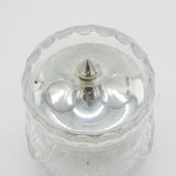 Sterling Silver & Cut Glass Honey Pot Vintage 1986 Birmingham