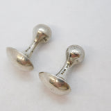 Pair of Cast Sterling Silver Modernist Style Gents Cufflinks Vintage 2000 London