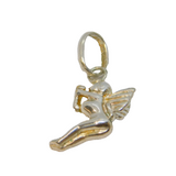 Sterling Silver Tinkerbell Style Fairy Charm Pendant Vintage c1970