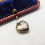 Sterling Silver Tiny Puffy Heart Charm Pendant Vintage c1970