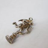 Sterling Silver Eros the Archer Statue Charm Pendant Vintage c1970