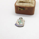 Sterling Silver John O'Groats Travel Shield Enamel Charm Pendant Vintage c1970