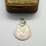 Sterling Silver Authentic Three Pence Charm Pendant 1916