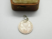 Sterling Silver Authentic Three Pence Charm Pendant 1916