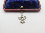 Sterling Silver Crossed Tennis Rackets Charm Pendant Vintage c1970