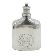 18th Century Georgian Sterling Silver Hunting Interest 'Tallyho' Spirit Flask