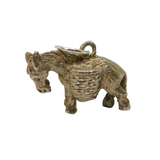 Sterling Silver Mule Carrying Baskets Charm Pendant Vintage c1970