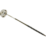 George II Sterling Silver Shilling Coin Set Toddy Ladle Antique c1750s