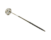 George II Sterling Silver Shilling Coin Set Toddy Ladle Antique c1750s