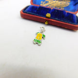 Sterling Silver Enamel Snoopy Dog Charm Pendant Vintage c1970
