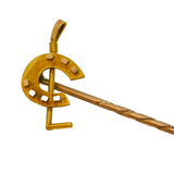 Victorian 15ct Yellow Gold Lucky Horseshoe Stick Pin Antique c1890s