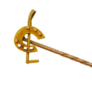 Victorian 15ct Yellow Gold Lucky Horseshoe Stick Pin Antique c1890s