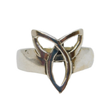 Sterling Silver Celtic Trinity Knot Band Dress Ring Vintage c1970 Size M 1/2