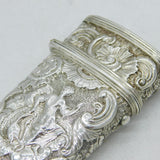George III Sterling Silver Neoclassical Pattern Sewing Etui Case Antique c1790s