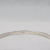 Studio Sterling Silver Hammered Style Cuff Bangle Bracelet Vintage c1990s