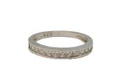 Sterling Silver Multi Spinel Set Half Eternity BandRing Vintage c1970 Size N 1/2