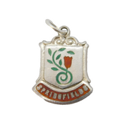 Sterling Silver Springfields Enamel Charm Pendant Vintage c1970s