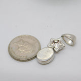 Sterling Silver Doublet Opal Star Drop Charm Pendant Vintage c1970