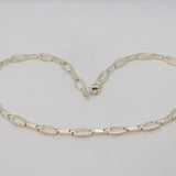 Studio Jewellery Sterling Silver Modernist Chain Necklace Vintage c1980s
