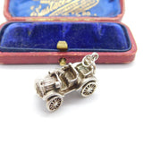 Sterling Silver Traditional Motor Car Charm Pendant Vintage c1970