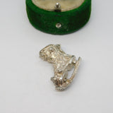 Sterling Silver Large Ice Skate Charm Pendant Vintage c1970