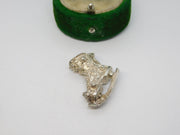 Sterling Silver Large Ice Skate Charm Pendant Vintage c1970