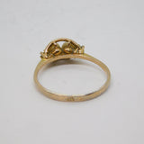 Sterling Silver Gilt Pearl & Paste Studio Style Ring Vintage c1970 Size N 1/2