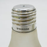 Sterling Silver & Frosted Glass Pair of Novelty Light Bulb Salt & Pepper Shakers