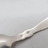 Danish Sterling Silver Art Nouveau Pattern Tea Caddy Spoon Antique c1900