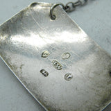 George III Sterling Silver Brandy Decanter Label Antique 1807 Birmingham