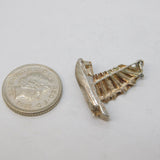 Sterling Silver Oriental Junk Boat Charm Pendant Vintage c1970