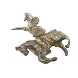 Sterling Silver Medieval Knight Charm Pendant Vintage c1970