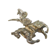 Sterling Silver Medieval Knight Charm Pendant Vintage c1970