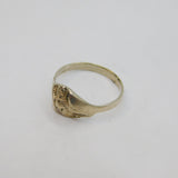 Sterling Silver Textured Front Studio Style Dress Band Ring Vintage c1970 Size P