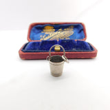 Sterling Silver Bucket Charm Pendant Vintage c1970